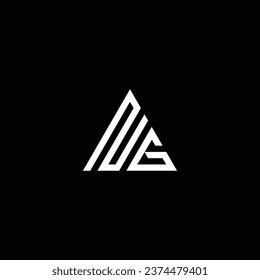 Triangular modern monogram NG logo 