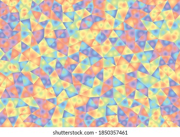 Triangular mosaic pattern in soft shades