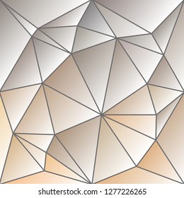 triangular multicolor abstract stained glass grid with gray outline in white and shades of gray and brown