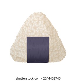 Triangular Onigiri or rice ball. Asian cuisine, Japanese food concept