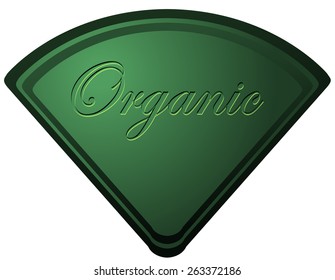 Triangular Organic Sticker Sign, Vector Illustration isolated on White Background. 