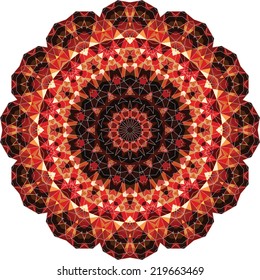 Triangular ornamental round lace