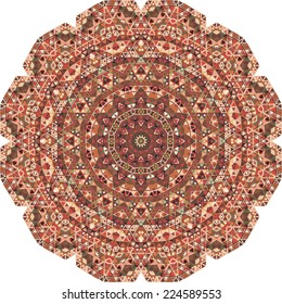 Triangular ornamental round lace
