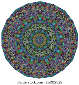 Triangular ornamental round lace