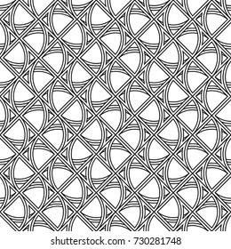 Triangular outlines wallpaper. Repeated geometrical figures background. Seamless surface pattern design with polygons. Mosaic motif. Digital paper with jagged triangles for web designing. Vector art.