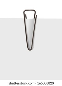 Triangular paper clip. Vector illustration 