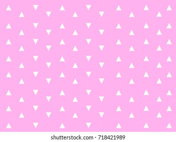 Triangular pattern with a sweet pink background.Vector Illustration.