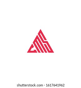 Triangular Patterned CMS Logo Design