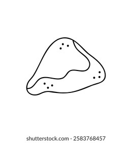 Triangular pie. Hand drawn clip art for your project.
