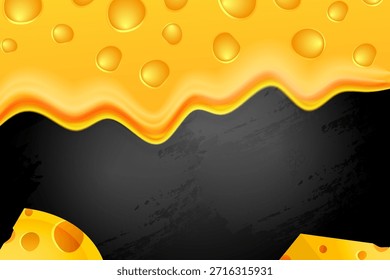 Una pieza triangular de queso de dibujos animados con un color amarillo brillante