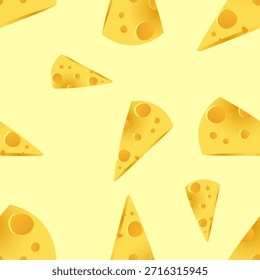 Una pieza triangular de queso de dibujos animados con un color amarillo brillante