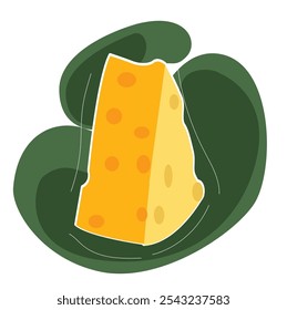 triangular piece of cheese vector