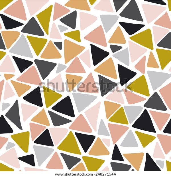 Triangular pieces stylish seamless pattern.