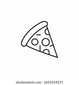 triangular pizza slice icon sign vector