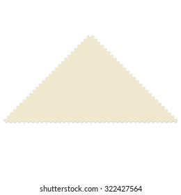 Triangular post stamp template. Empty postage stamp vector icon