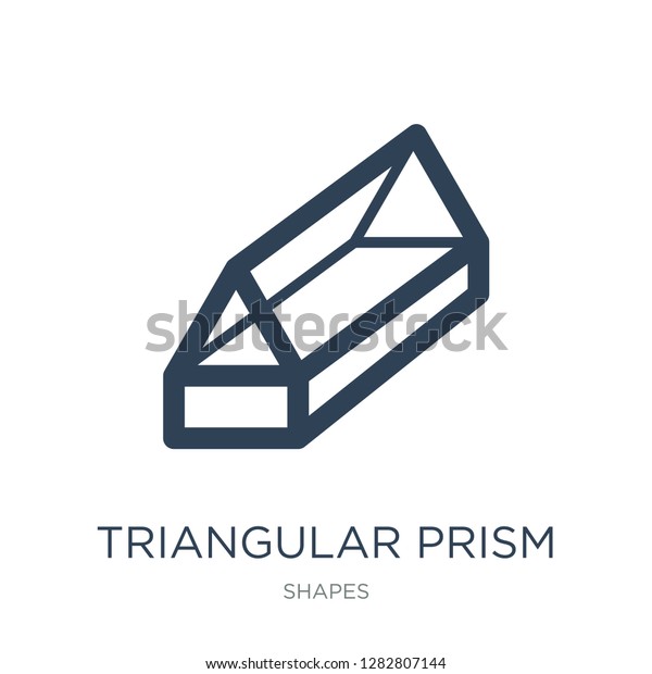Triangular Prism Icon Vector On White Stock Vector Royalty Free