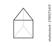 Triangular Prism Shape Illustration Design