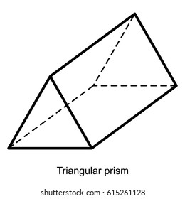 Triangular prism vector .Geometric Shapes for Preschool or Primary School Children