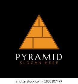 Triangular Pyramid Building Frame Logo Design Vector