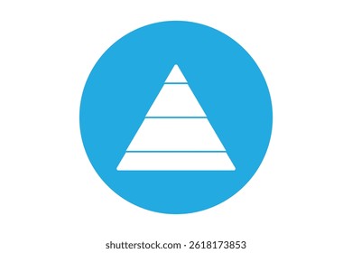 Triangular pyramid infographic vector icon set. pyramid infographic templates collection. Triangle hierarchy data segments collection. 