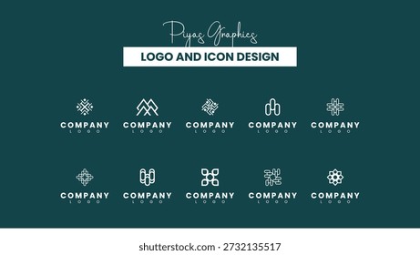 Paquete de diseño de logotipo de pirámide triangular