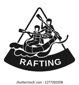 Triangular rafting logo. Simple illustration of triangular rafting vector logo for web design isolated on white background