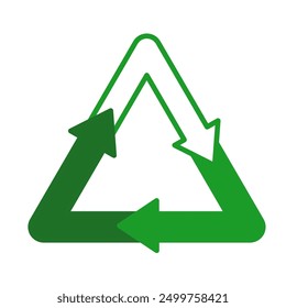 triangular recycling sign, returnable - vector illustration