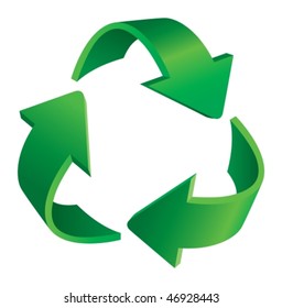 Triangular recycling symbol. Vector.