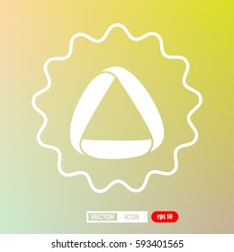  triangular ribbon, icon, vector