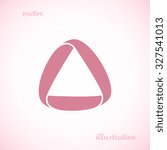  triangular ribbon,  Vector icon