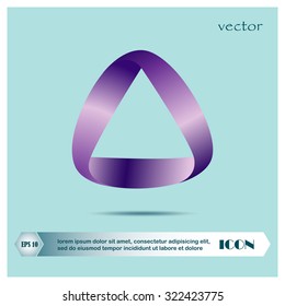 triangular ribbon, Vector icon