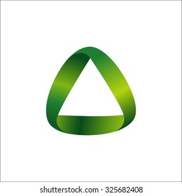 triangular ribbon, Vector icon