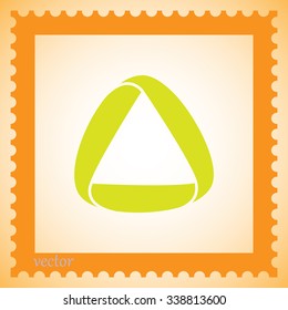  triangular ribbon,  Vector icon