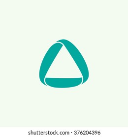  triangular ribbon,  Vector icon