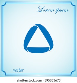 triangular ribbon,  Vector icon