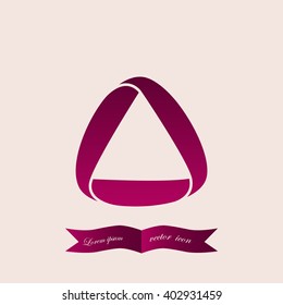  triangular ribbon,  Vector icon