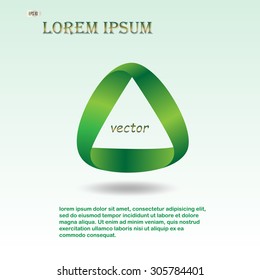  triangular ribbon, vector, sign,