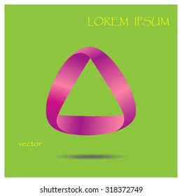 triangular ribbon, vector, sign,