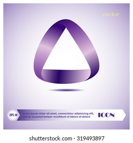 triangular ribbon, vector, sign,
