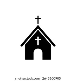 Capela Triangular com Cruz da Frente e Arquitetura Religiosa