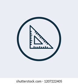 Triangular rule icon. Vector illustration