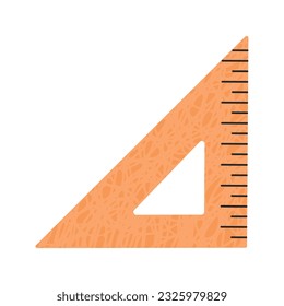 Triangular ruler doodle icon, school geometry tool, abstract stationery with hand drawn texture. Vector illustration isolated on transparent background - Powered by Shutterstock - Get 15% off with code: PIKWIZARD15