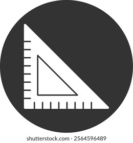 Triangular Ruler Glyph Multi Circle Vector Icon Design