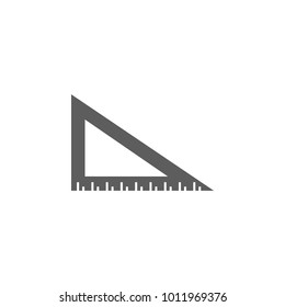 triangular ruler icon. Element of education icon. Premium quality graphic design icon. Signs, outline symbols collection icon for websites, web design, mobile app on white background