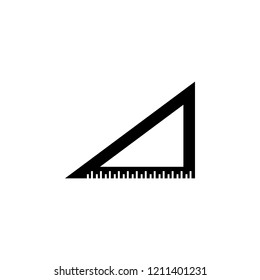 Triangular ruler icon. Element of tailor, clothier. Premium quality graphic design icon. Signs and symbols collection icon for websites, web design, mobile app on white background