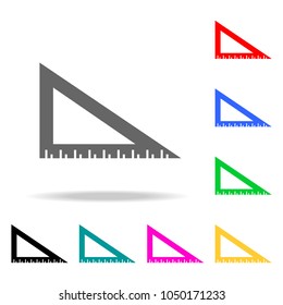 triangular ruler icon. Elements of School and study multi colored icons. Premium quality graphic design icon. Simple icon for websites, web design, mobile app, info graphics on white background
