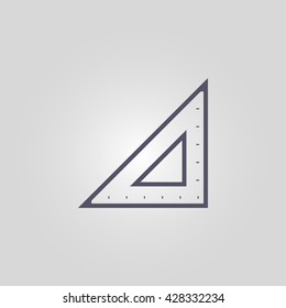 triangular ruler icon. triangular ruler vector. triangular ruler sign