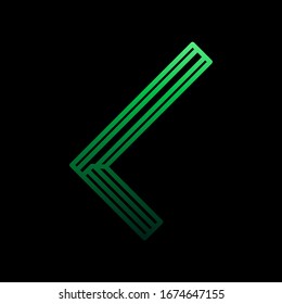 Triangular ruler nolan icon. Simple thin line, outline vector of construction tools icons for ui and ux, website or mobile application