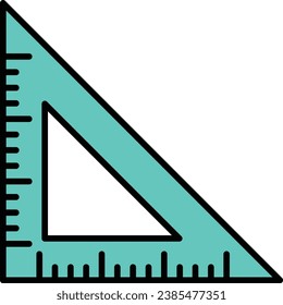 Triangular Ruler vector icon. Can be used for printing, mobile and web applications.