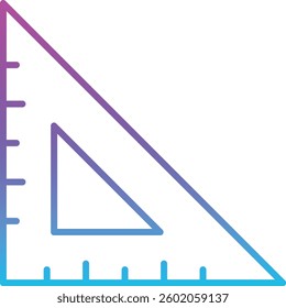 Triangular Ruler vector icon. Can be used for printing, mobile and web applications.